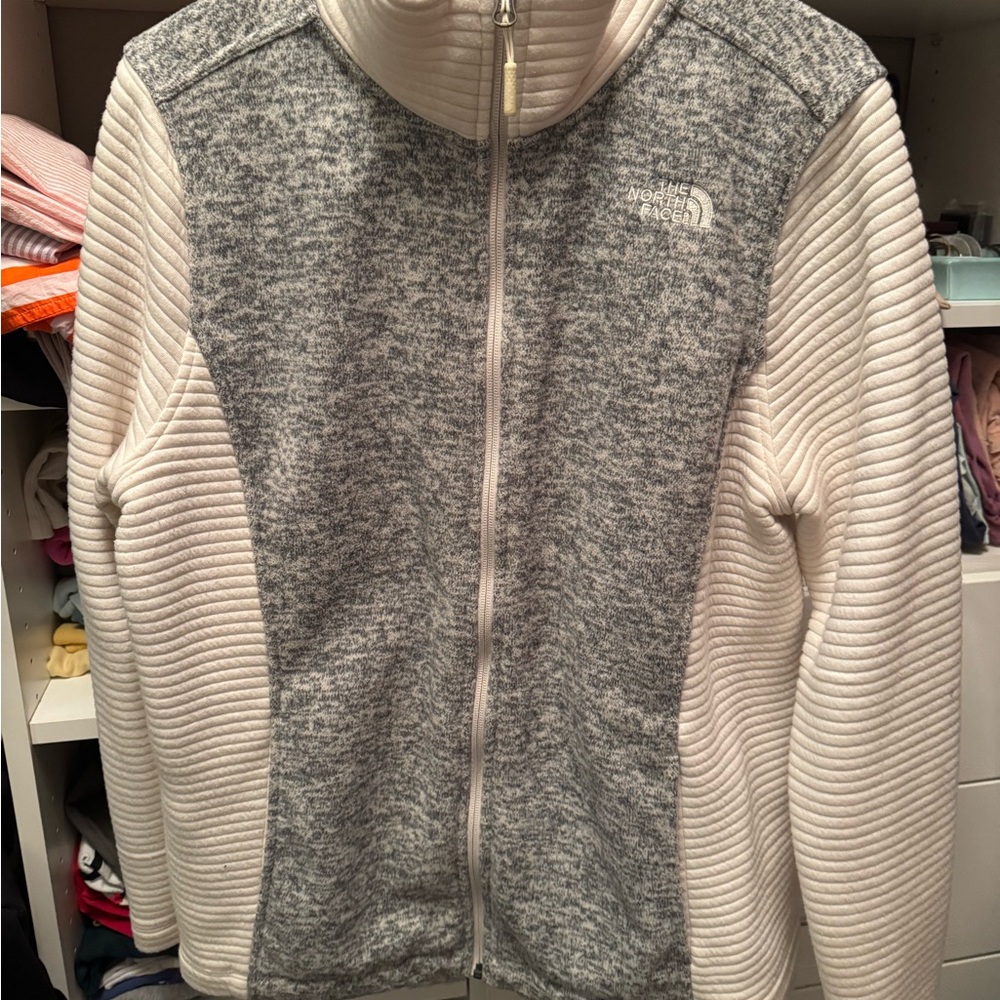 The North Face Gray and White Jacket